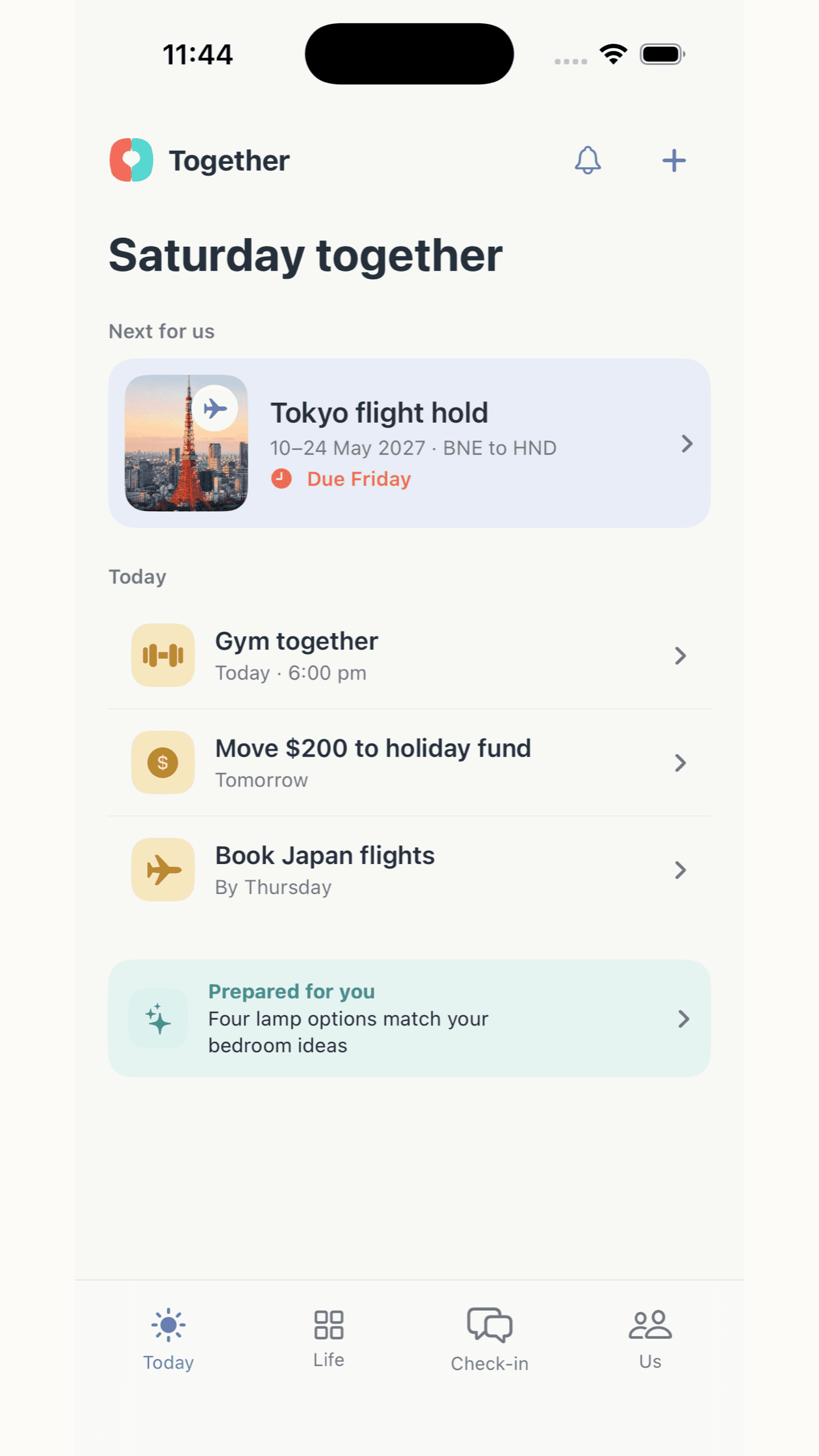 Life Together interface